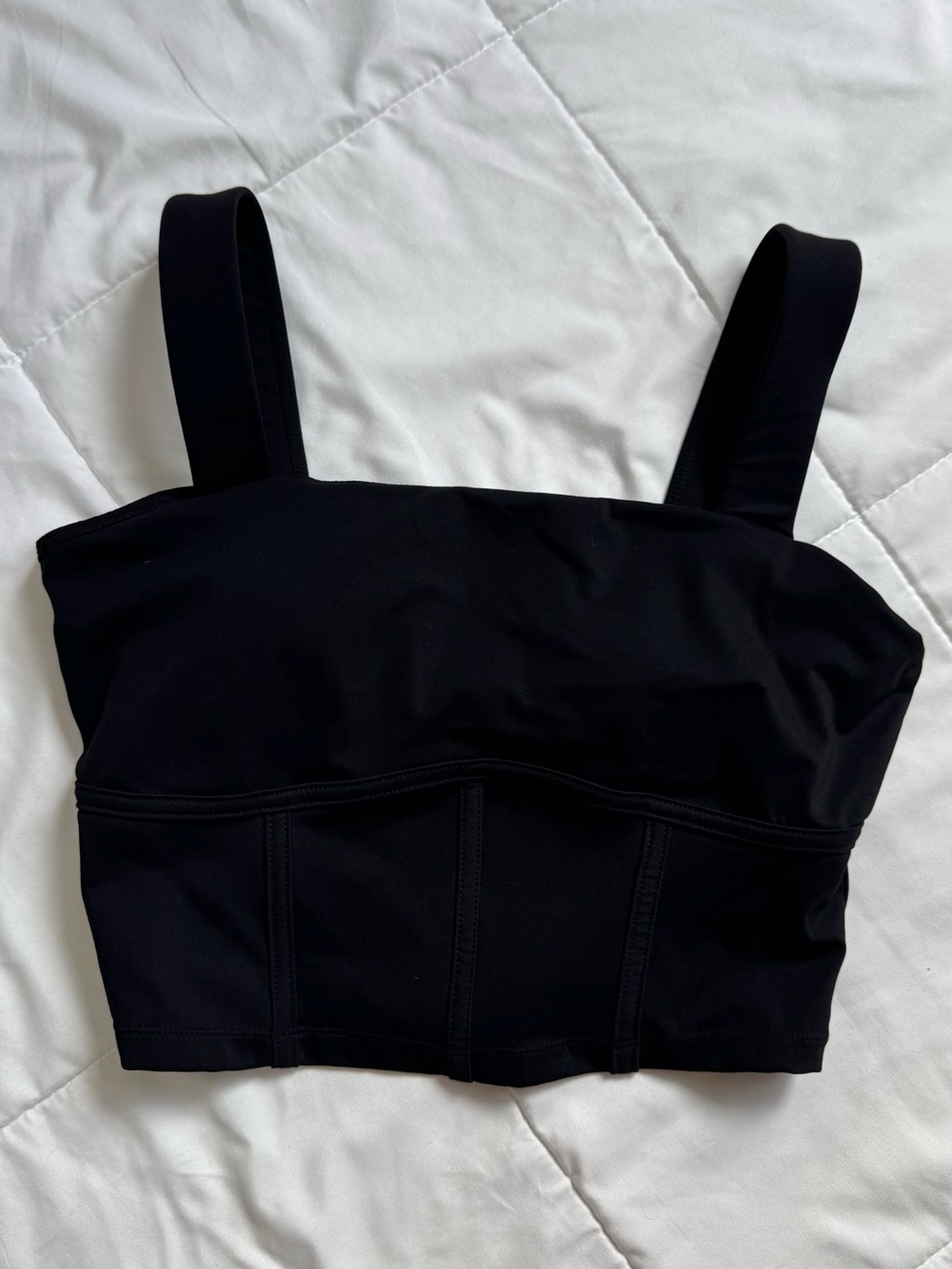 Black Structured Bustier Crop Top - Women's Intimates